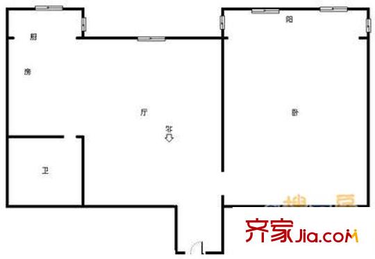 書(shū)香園戶(hù)型圖戶(hù)型圖 1室1廳1衛(wèi)1廚
