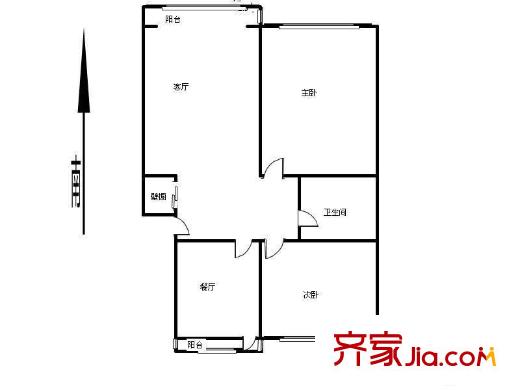 地華里戶型圖戶型圖 2室2廳1衛(wèi)1廚