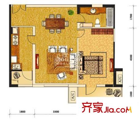 海逸長(zhǎng)洲戶(hù)型圖戶(hù)型圖 1室1廳1衛(wèi)