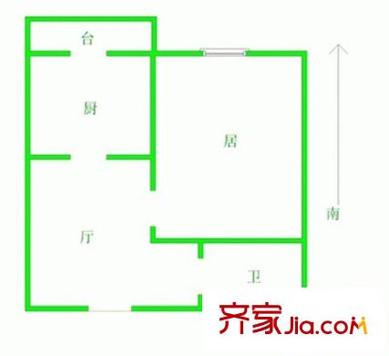 金廈里戶型圖戶型圖 1室1廳1衛(wèi)1廚