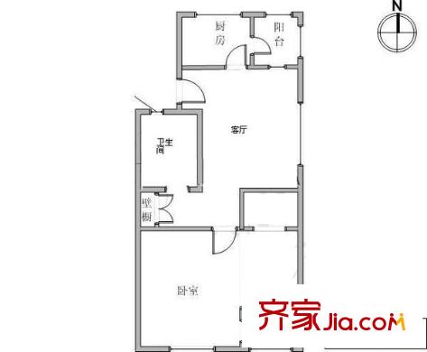 金廈里戶型圖戶型圖 1室1廳1衛(wèi)1廚