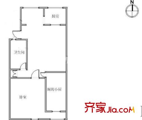 金廈里戶型圖戶型圖 1室1廳1衛(wèi)1廚