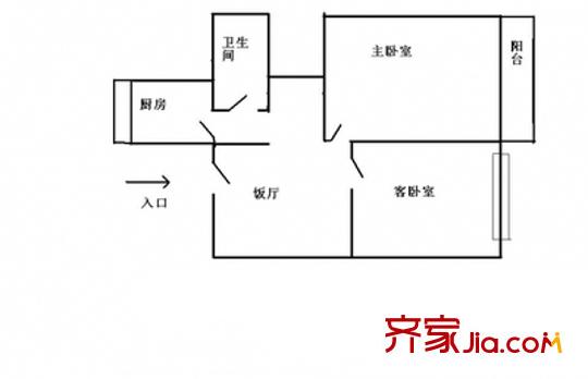 廣林園戶型圖戶型圖 2室1廳1衛(wèi)1廚