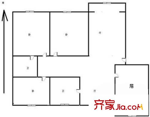 藍(lán)水園戶型圖戶型圖 4室2廳2衛(wèi)1廚