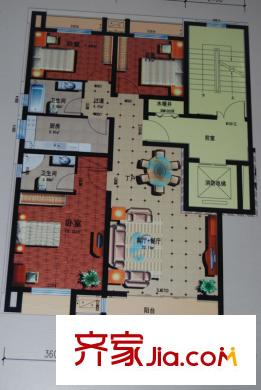 美和藍(lán)灣一期丁戶型 3室2廳2衛(wèi)1廚