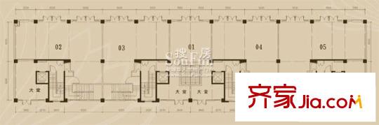 景泰翰林305#C10戶型首層平面圖 