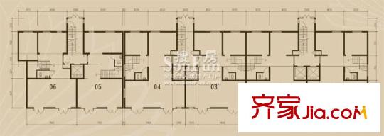 景泰翰林303#C6戶型18-41一層平面 