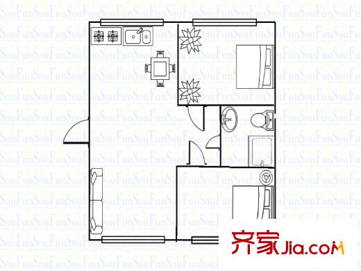 德源里 0室 戶型圖
