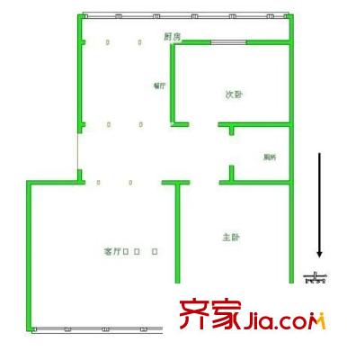 天元花園 2室 戶型圖