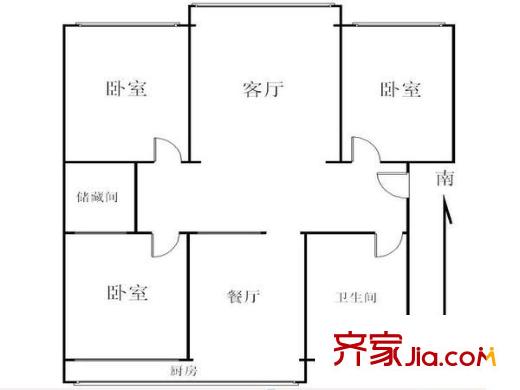 祥富里 3室 戶型圖