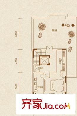 唐門一品雙拼B3戶型地上三層435平米 5室3廳3衛(wèi)1廚