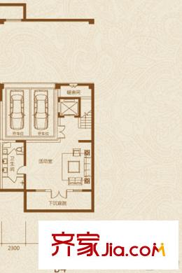 唐門(mén)一品雙拼B4戶(hù)型地下一層507平米 8室3廳3衛(wèi)1廚