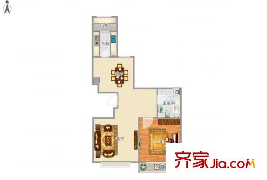 先春園泉春里 1室 戶型圖