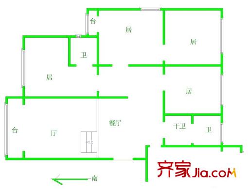 四季馨園戶型圖戶型圖 4室2廳2衛(wèi)1廚