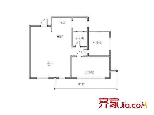 后現(xiàn)代城戶型圖戶型圖 2室1廳1衛(wèi)1廚