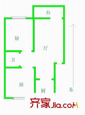先春園隆春里戶型圖戶型圖 2室1廳1衛(wèi)1廚