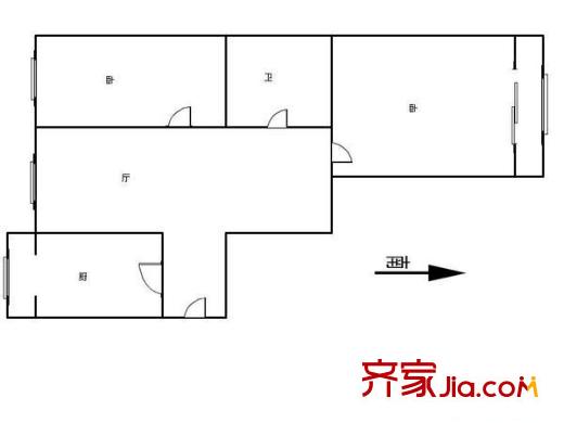 先春園隆春里戶型圖戶型圖 2室1廳1衛(wèi)1廚