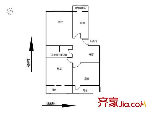 富裕廣場戶型圖戶型圖 2室2廳1衛(wèi)1廚