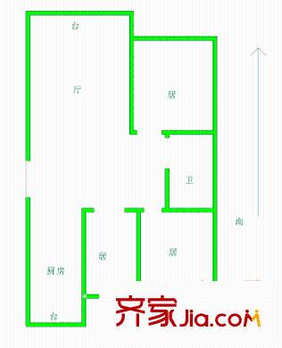 天越園戶型圖戶型圖 3室2廳2衛(wèi)1廚