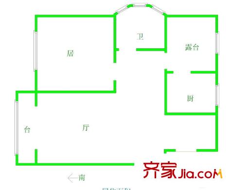 龍博花園戶型圖戶型圖 1室1廳1衛(wèi)1廚
