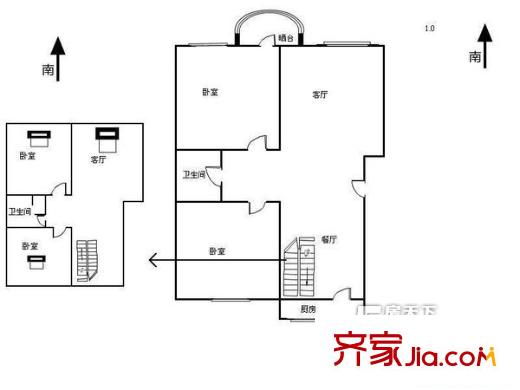華馨公寓戶型圖戶型圖 4室2廳2衛(wèi)1廚
