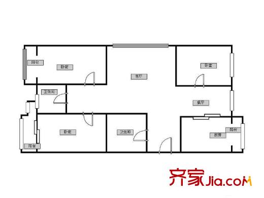 盛達(dá)園 3室 戶型圖