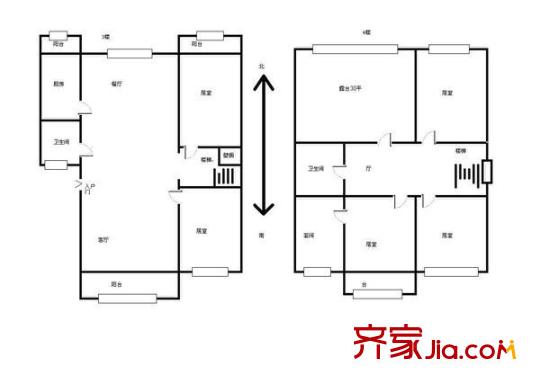 風荷園戶型圖戶型圖 5室3廳2衛(wèi)2廚