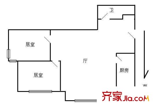 寶龍灣家園戶型圖戶型圖 2室1廳1衛(wèi)1廚