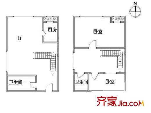 尚佳新苑戶型圖戶型圖 2室1廳2衛(wèi)1廚
