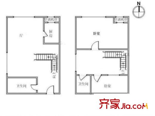 尚佳新苑戶型圖戶型圖 2室1廳2衛(wèi)1廚