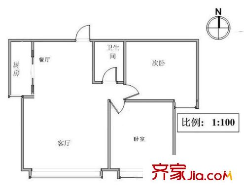 龍亭家園戶型圖戶型圖 2室1廳1衛(wèi)1廚