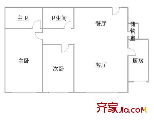 龍亭家園戶型圖戶型圖 2室1廳1衛(wèi)1廚