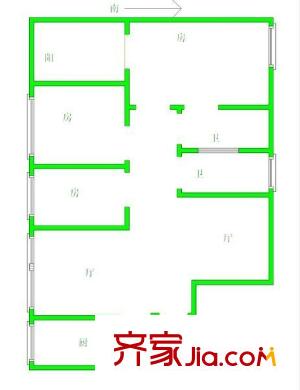 省建五公司小區(qū) 3室 戶型圖