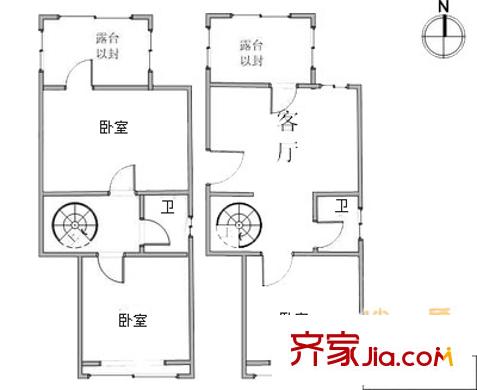龍禧園戶型圖戶型圖 3室1廳2衛(wèi)1廚