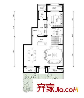 中環(huán)新天地戶型圖1室2廳 1室2廳