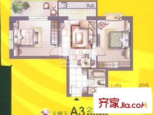 寶石捷戶型圖5 2室