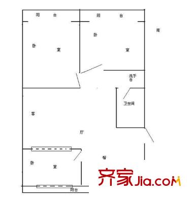 新苑小區(qū) 3室 戶型圖