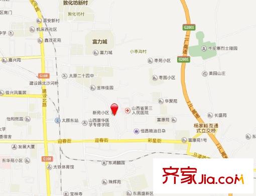 新苑小區(qū)交通圖太原  
