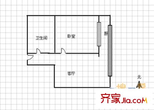 長(zhǎng)虹公寓 1室 戶型圖