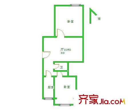 長(zhǎng)虹公寓 2室 戶型圖