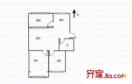 長(zhǎng)虹公寓 2室 戶型圖