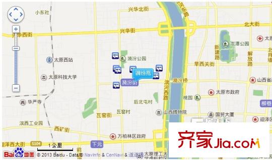 漪汾苑交通圖太原  