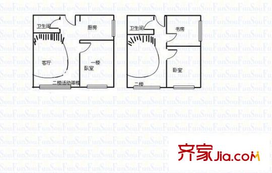 中正花園 3室 戶型圖