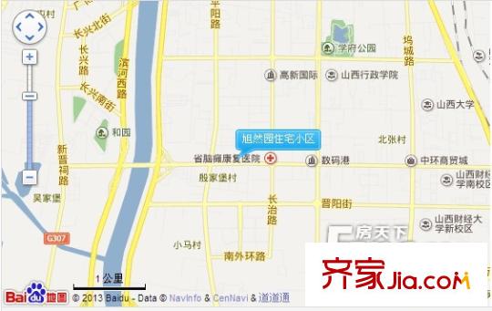 旭然園住宅小區(qū)交通圖太原  