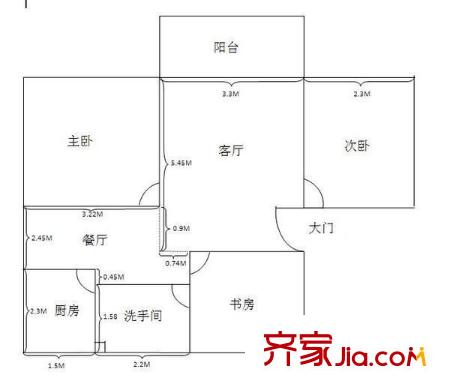 陽(yáng)光地帶 3室 戶型圖