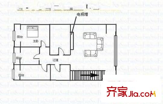 陽(yáng)光地帶 5室 戶型圖