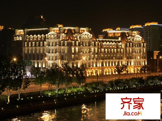 海河新天法桐墅一期A、B座夜景（2010-12）