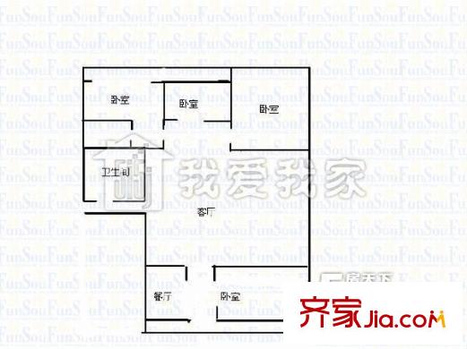 錦和苑戶型圖1.4 4室