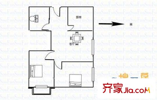 晉福鑫園 4室 戶型圖