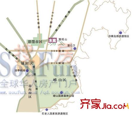 金盟山莊別墅交通圖